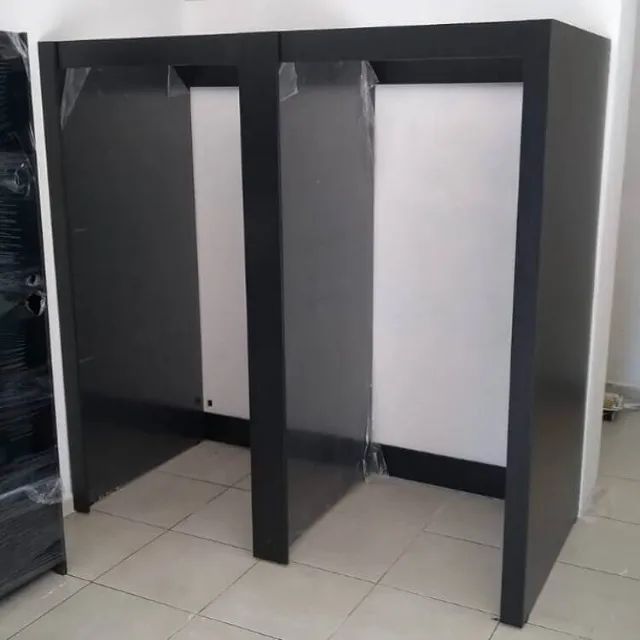 Provador Duplo Preto 100% MDF - Direto da Fábrica