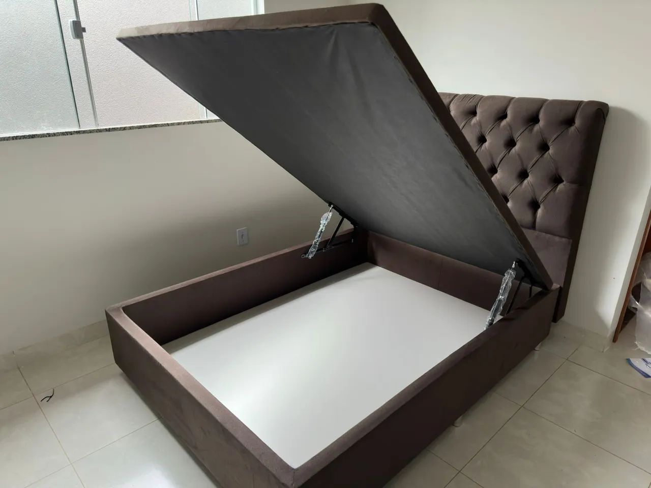 Cama Box de Casal com Baú novo garantia entrego monto promoção  - Foto 3