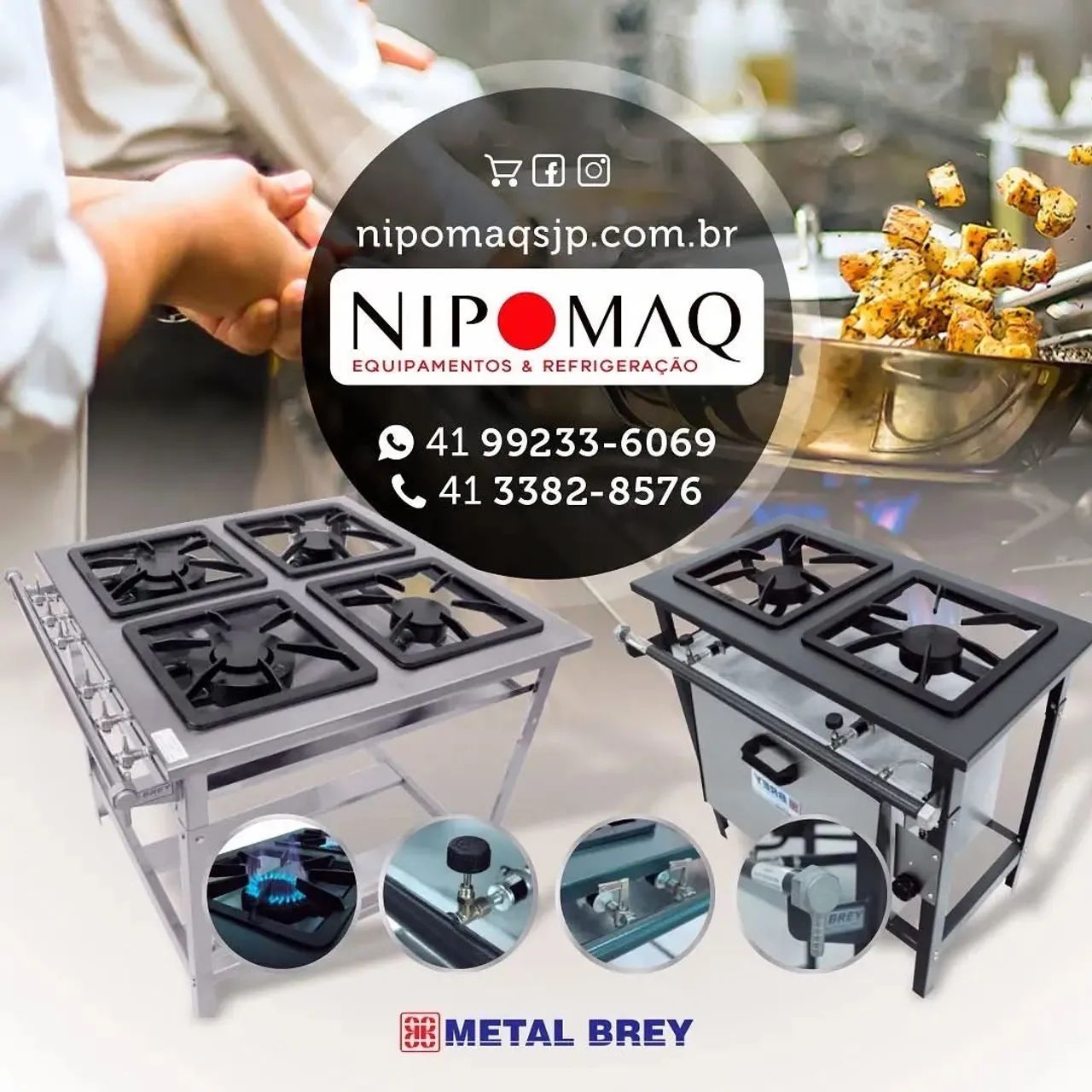 FORNO INDUSTRIAL EXTRA PARA FOGÃO PORTA PINTADA 40X40 - MR FOGÕES  - Foto 6