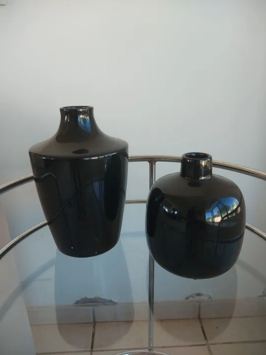 Conjunto de vaso de cerâmica