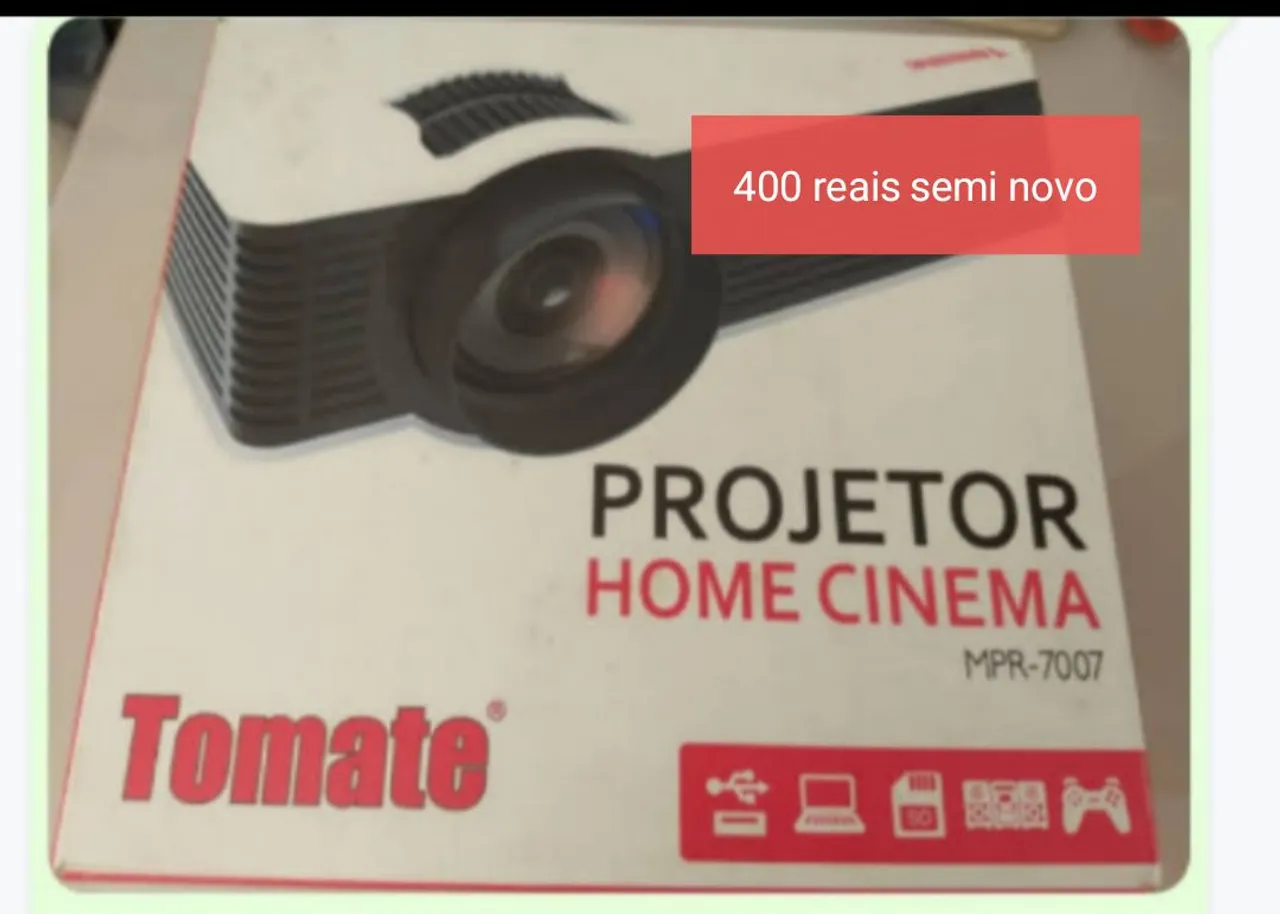 Projetor Home Cinema Tomate MPR-7007 Semi Novo