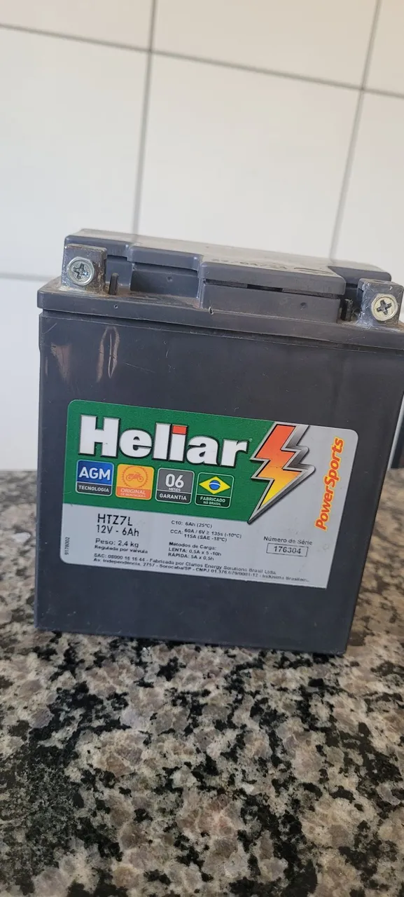 Bateria Heliar HTZ7L 12V 6Ah Power Sports