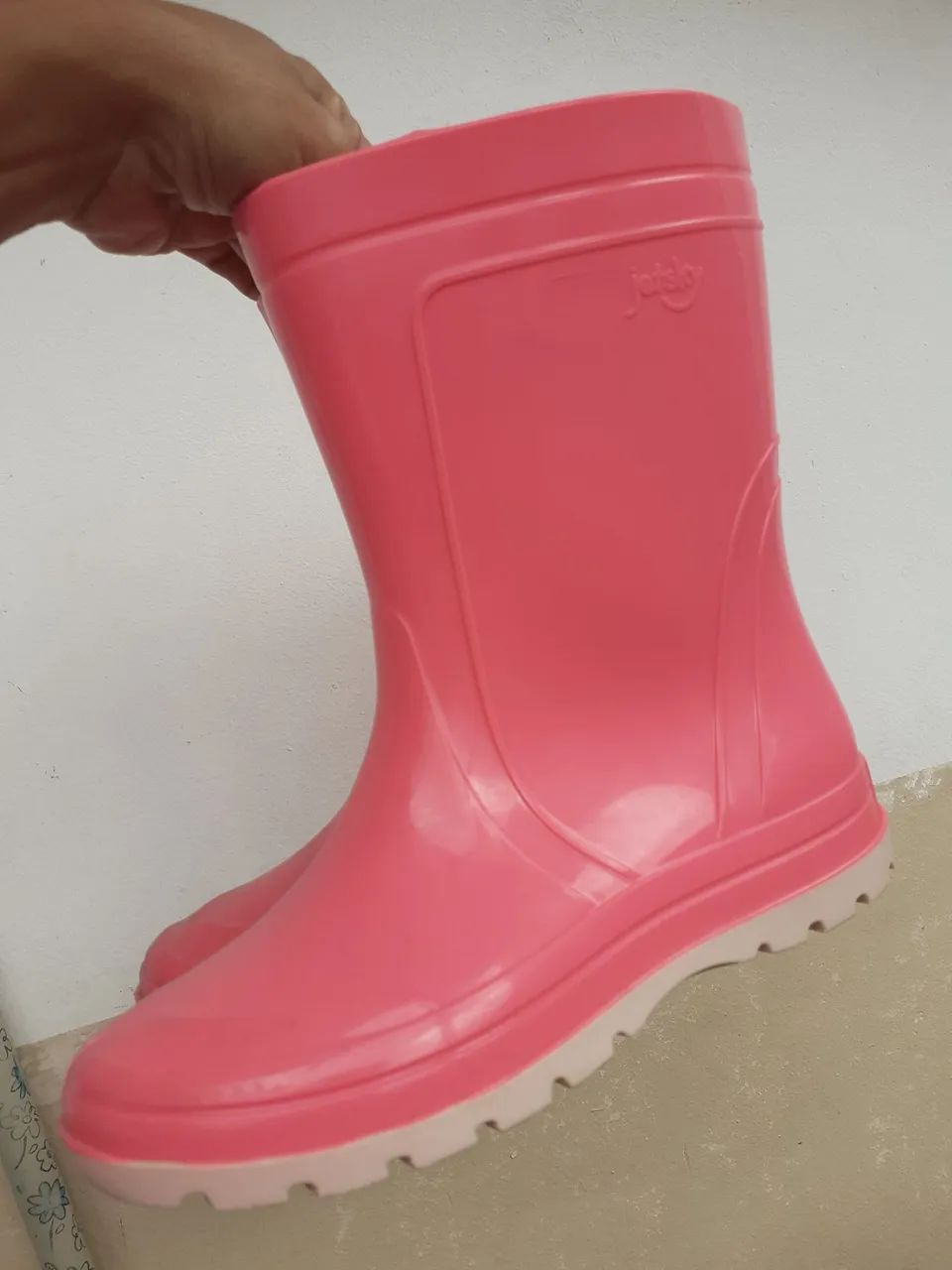 Bota chuva rosa (n°33) Calçados Infantis Jardim Íris, São João