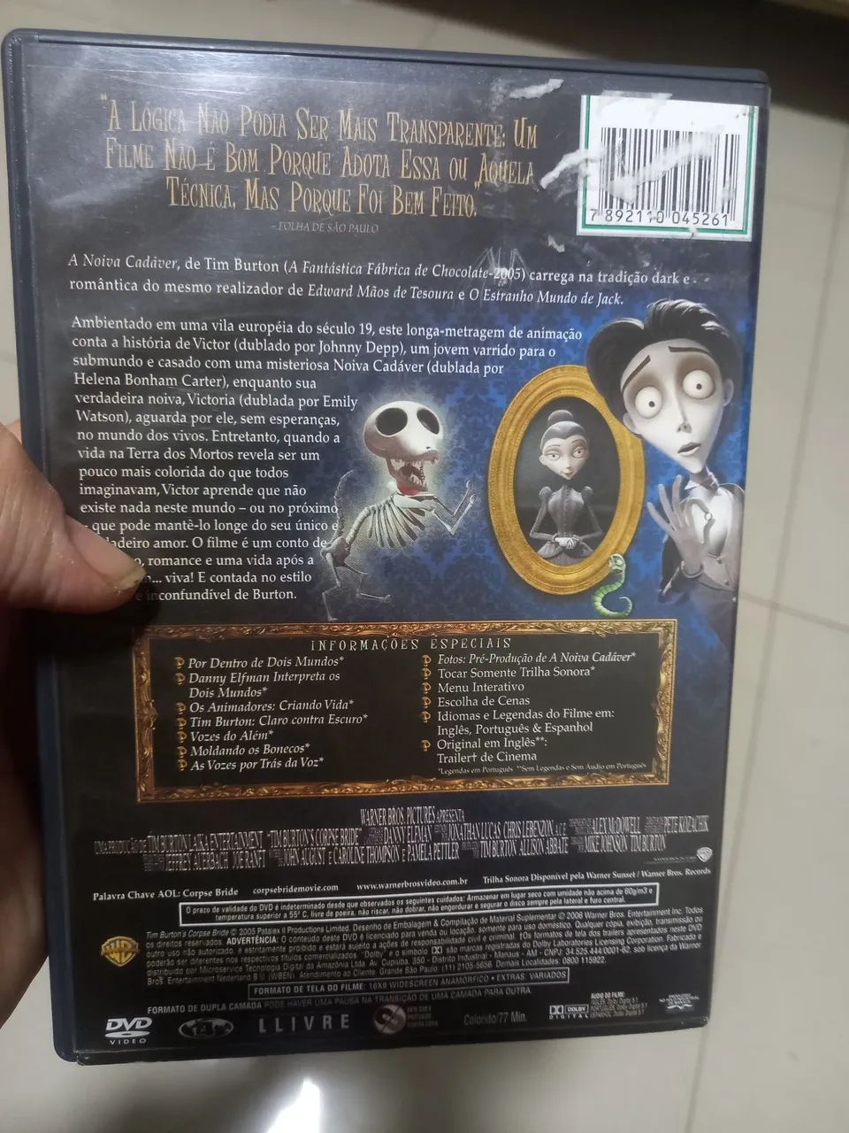 DVD A Noiva Cadáver - Tim Burton - Foto 2