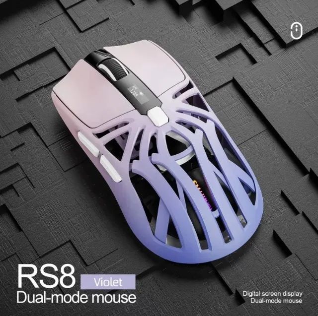 Mouse Gamer Rgb Sem Fio Smailwolf Rs8 Bluetooth E 2.4g Violeta - Foto 2