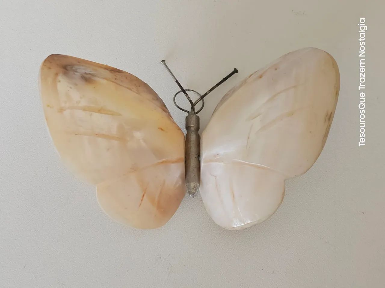 Borboleta em Madre Pérola Década 50/60 - 6 cm