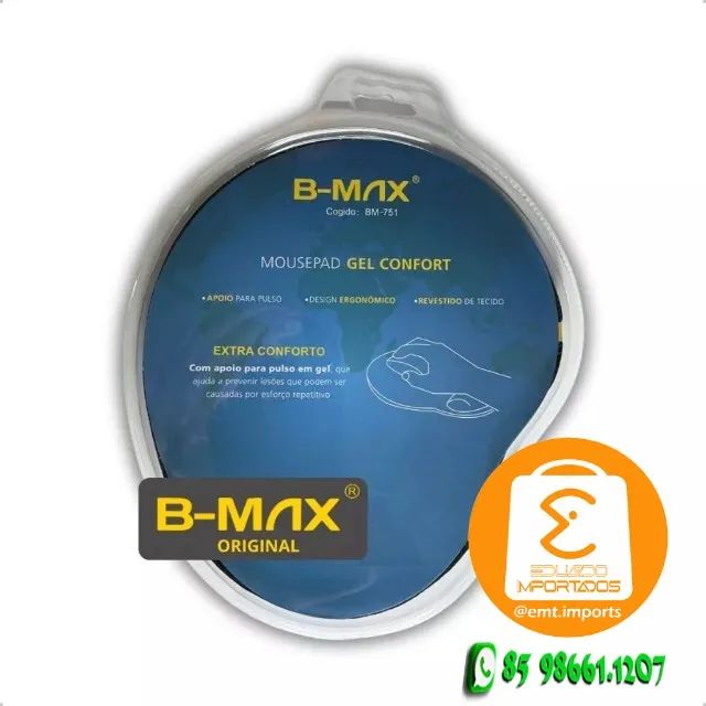 Mouse Pad com Apoio Pulso em Gel BM751 B-MAX - Foto 4