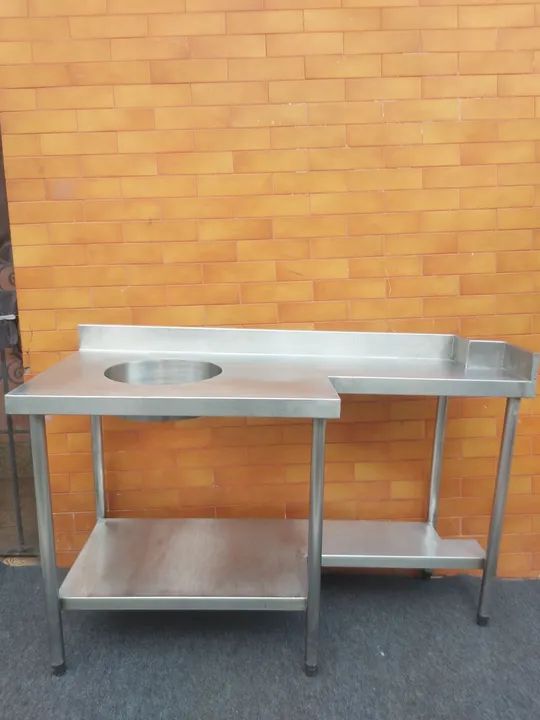 Mesa de aço inox para restaurante - Foto 4