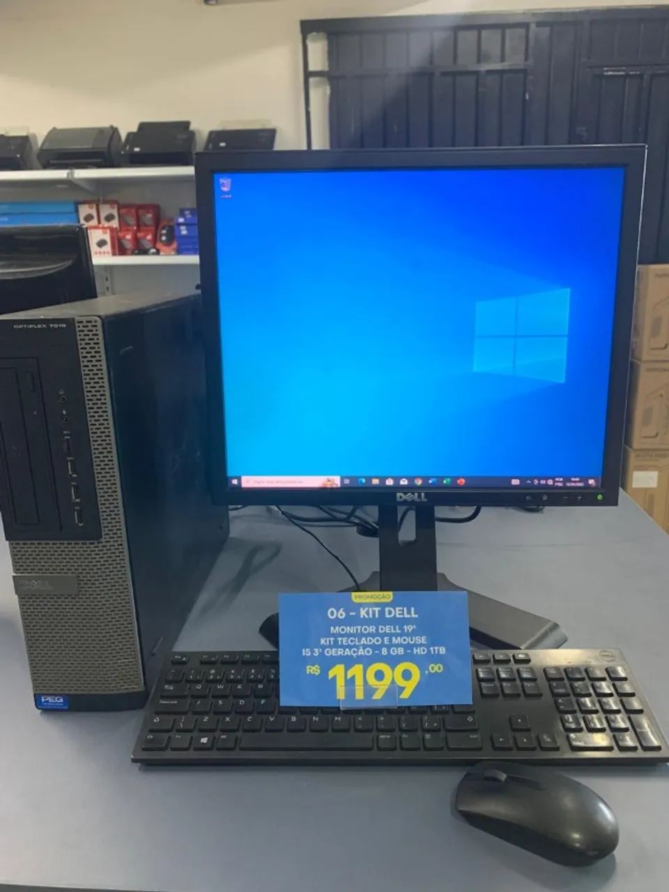 Kit Pdv Comercio em Geral!! Cpu, Monitor, Mouse, Teclado