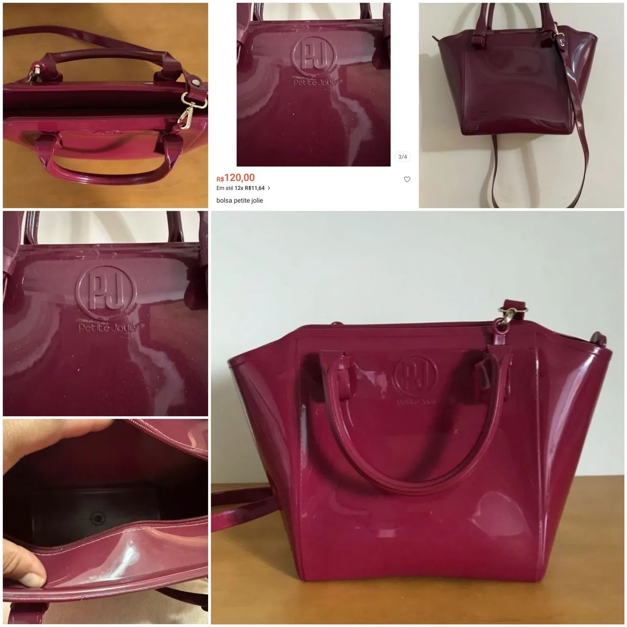 Bolsa petit Julie vinho