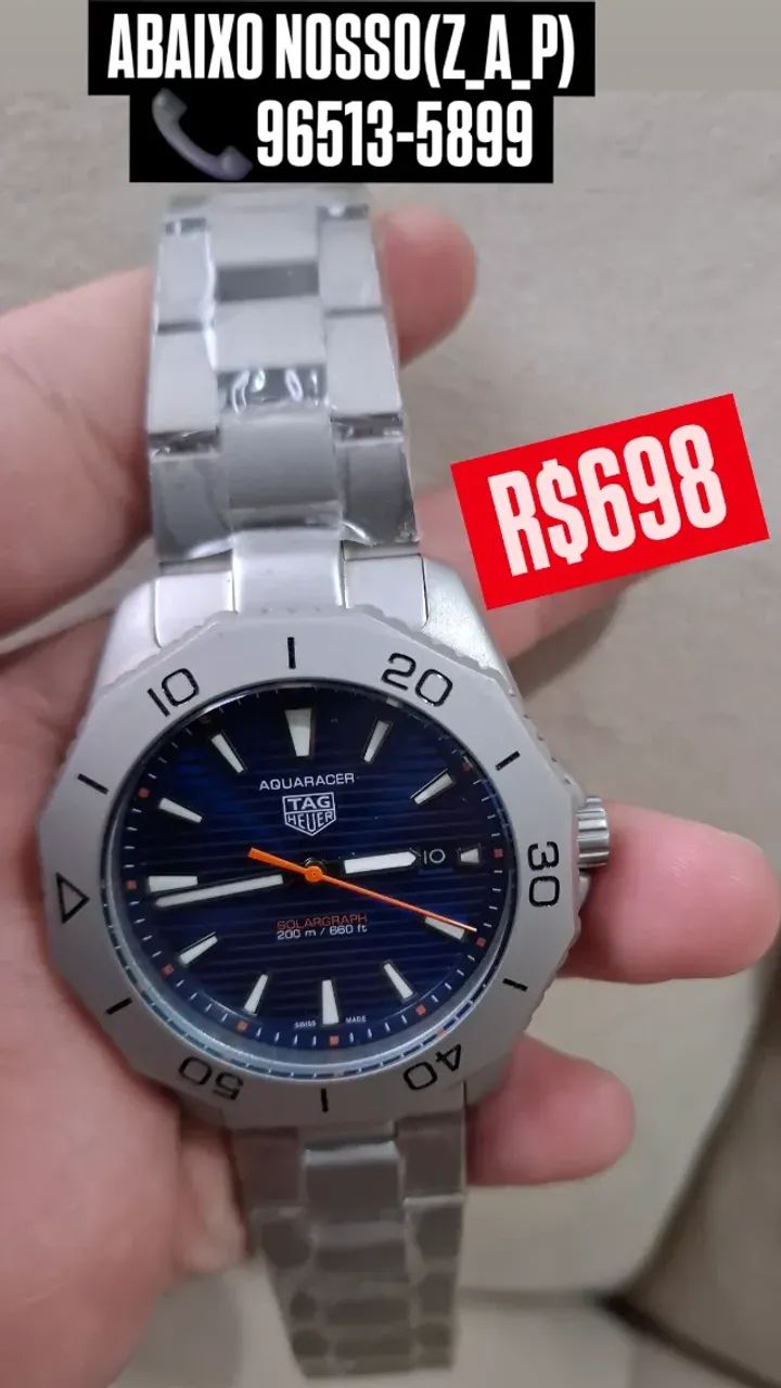 Relógio TAG HEUER Aquaracer Automático Fundo Azul - Foto 4
