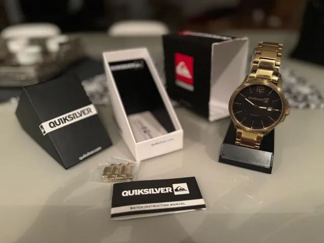 Relógio Dourado Grande da Quicksilver Original - Foto 4