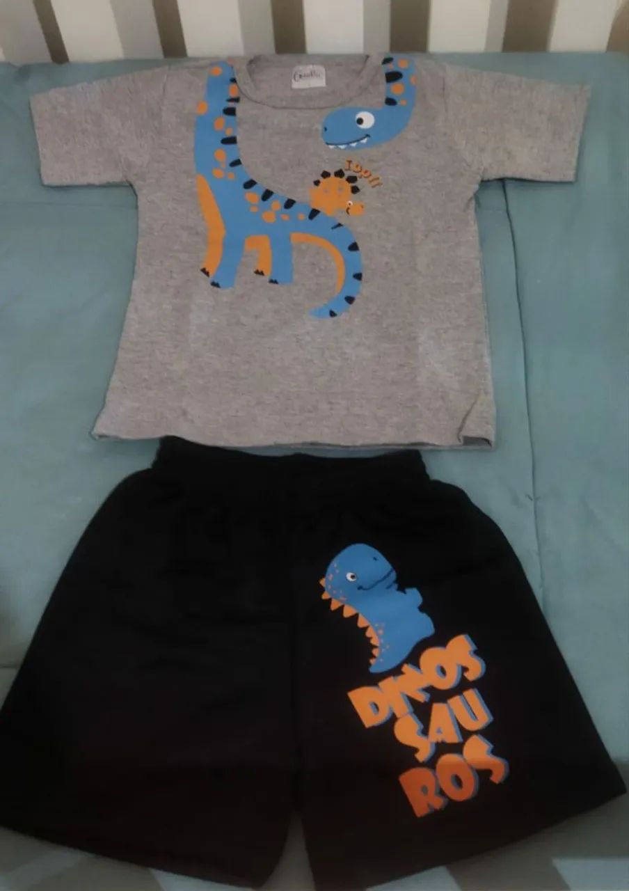 Conjunto Crocodilo - Camiseta e Shorts - Foto 2
