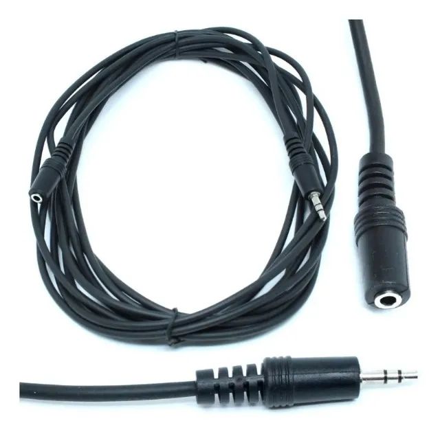 Cabo Extensor Extensão Fone ouvido P2 Macho X Femea 5 Metros - Foto 5