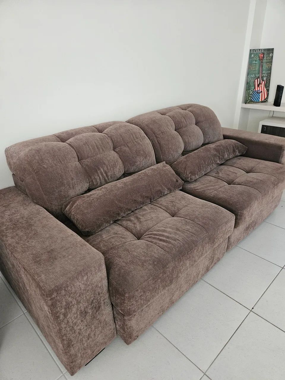 Sofá retrátil reclinável 