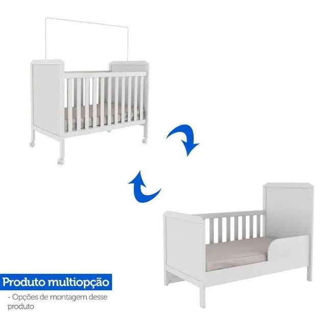 Berço Cama Americano Cloe Peroba, 100% MDF  - Foto 5