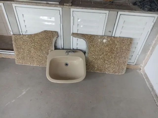 pia com marmore cozinha banheiro e area de lazer  - Foto 2