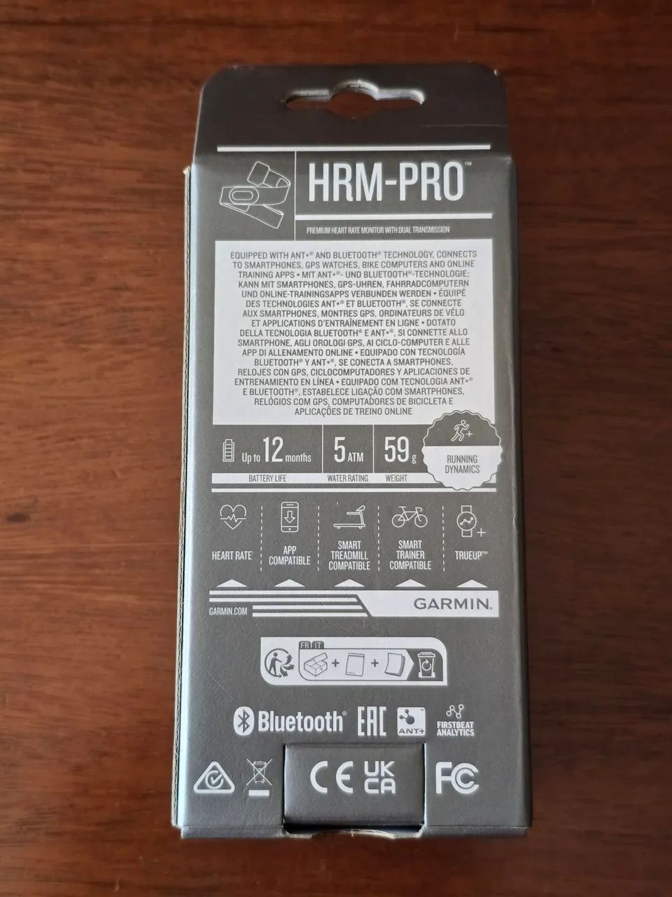 Cinta cardíaca Garmin HRM Pro para Corrida Natação Ciclismo - Nova - Foto 3