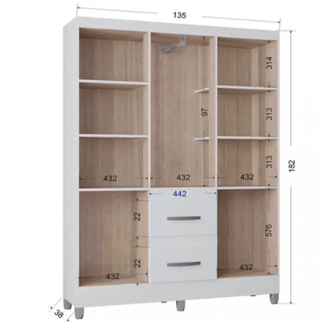 Guarda roupa novo entrega grátis  - Foto 4