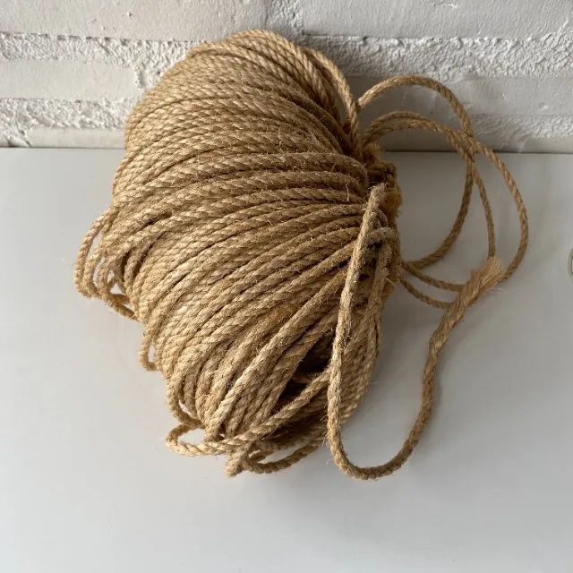 Ref.423 Corda de sisal 5 mm - versátil p/ usos domésticos, artesanais e funcionais, felino - Foto 3