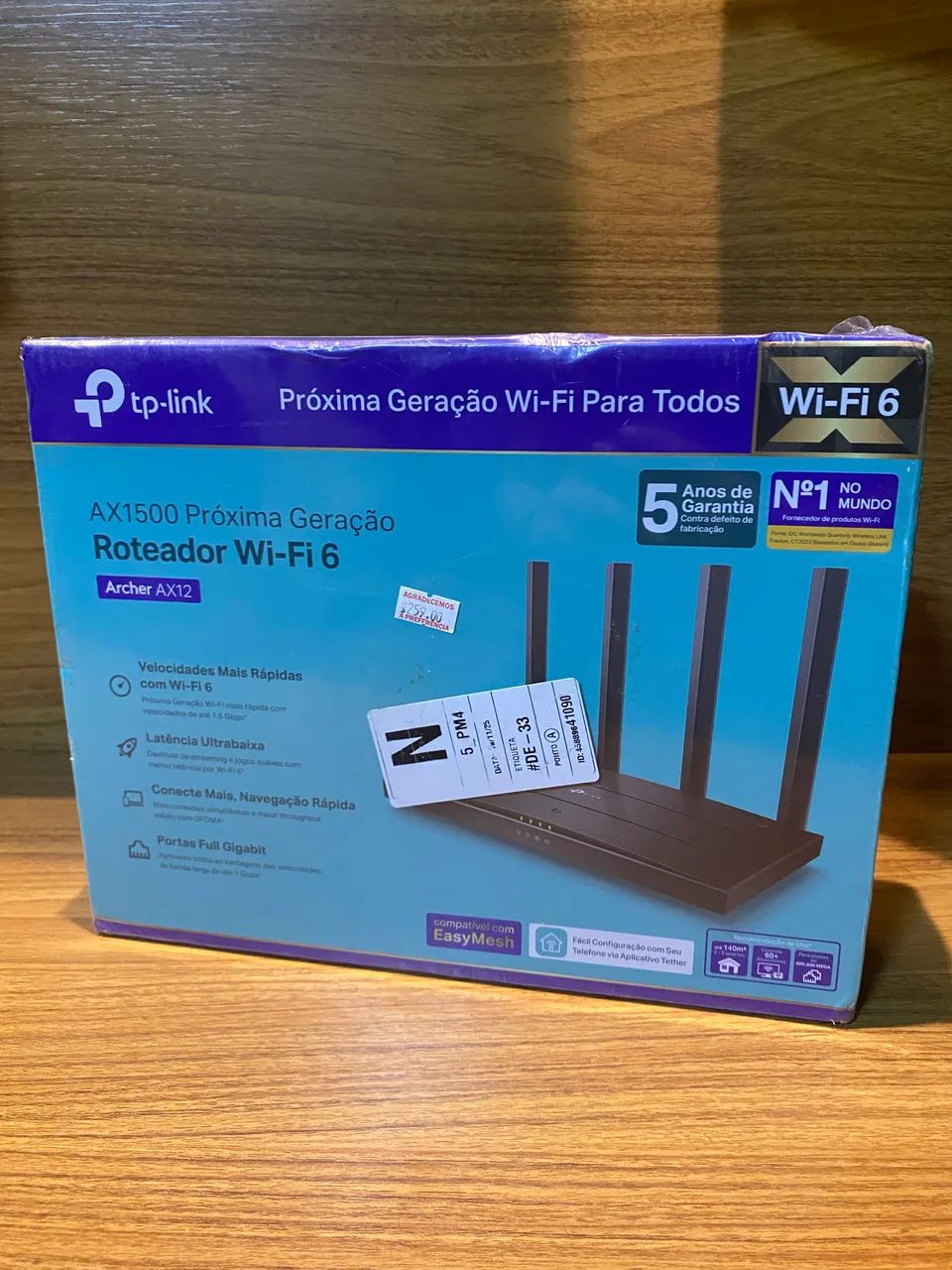 Roteador Wifi-6 AX1500 TP-LINK NOVO!