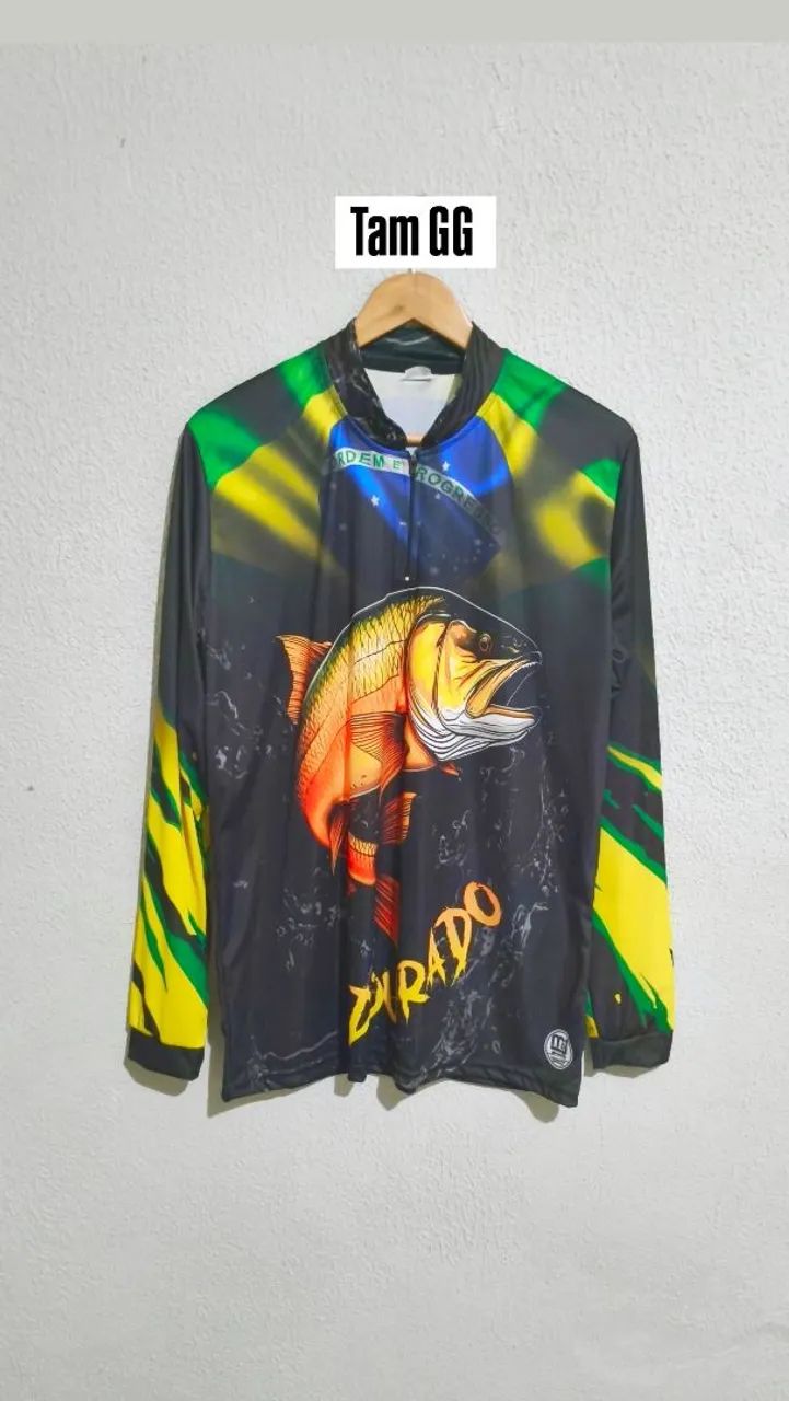 Camisa de pesca com proteção UV 