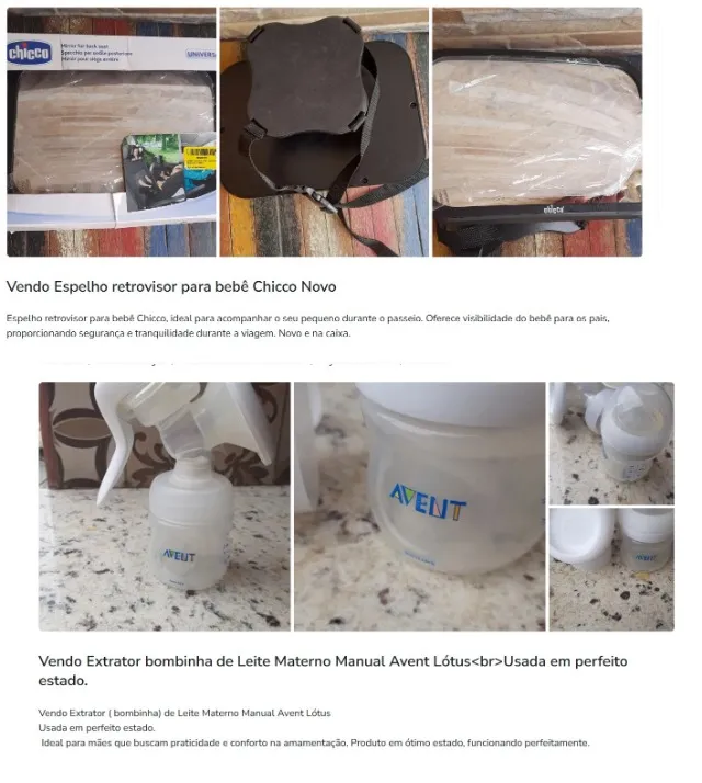*Oportunidade* -Kit Extrator bombinha de Leite Materno + Espelho Retrovisor Bebê