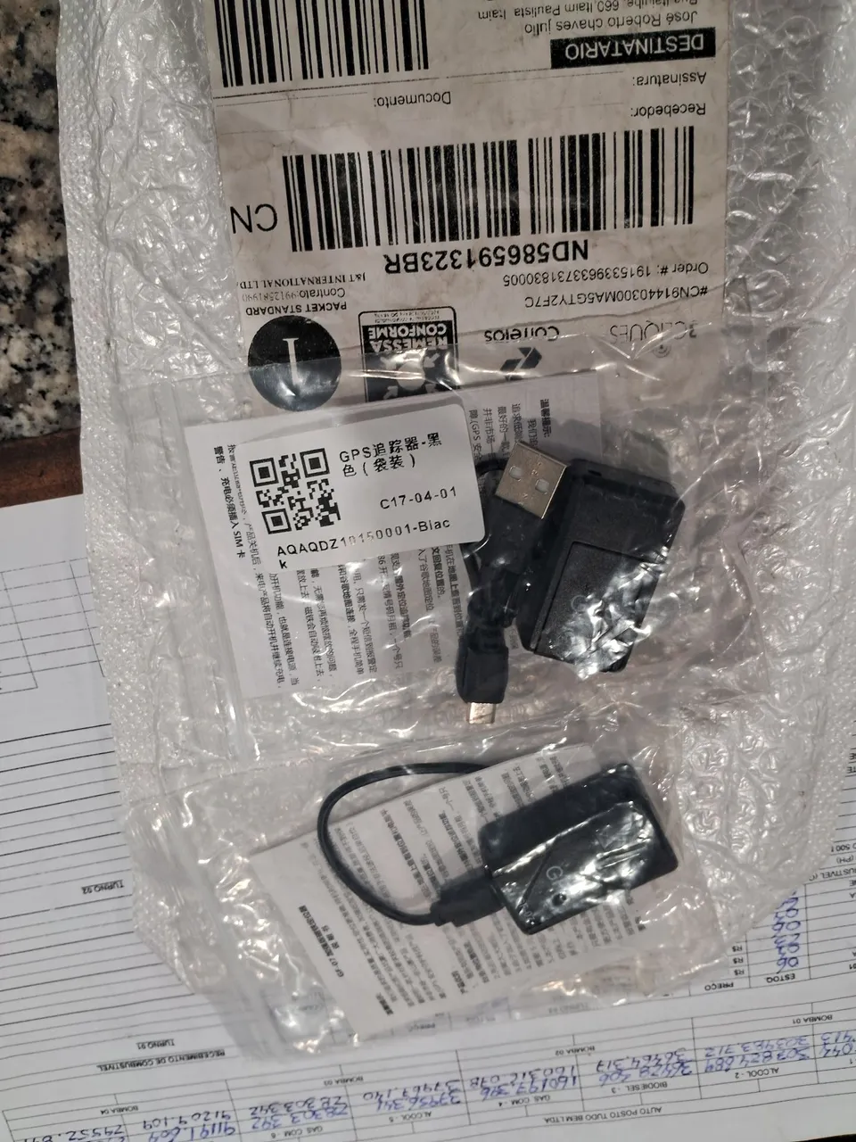 Carregador GPS Tracker