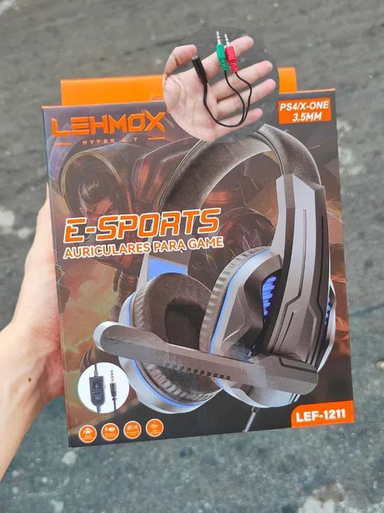 Headset fone de ouvido Gamer Lehmox E-sports PS4/X/pc-ENTREGA GRÁTIS 