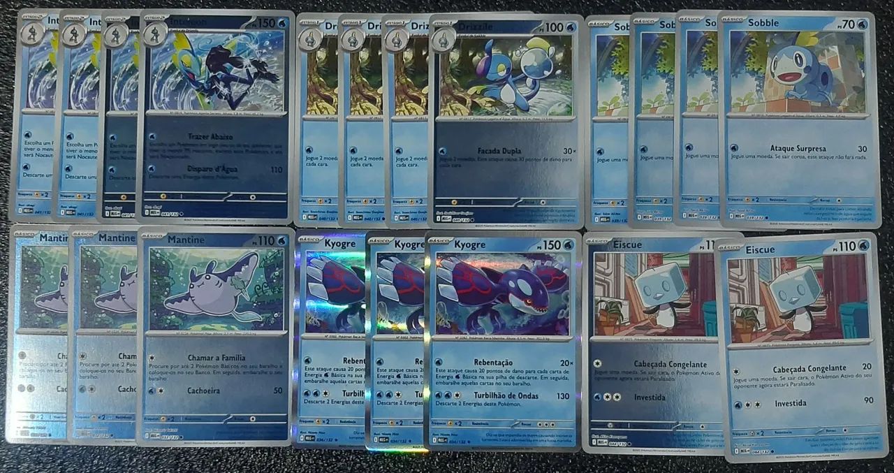 Deck inteleon cartas originais de pokémon