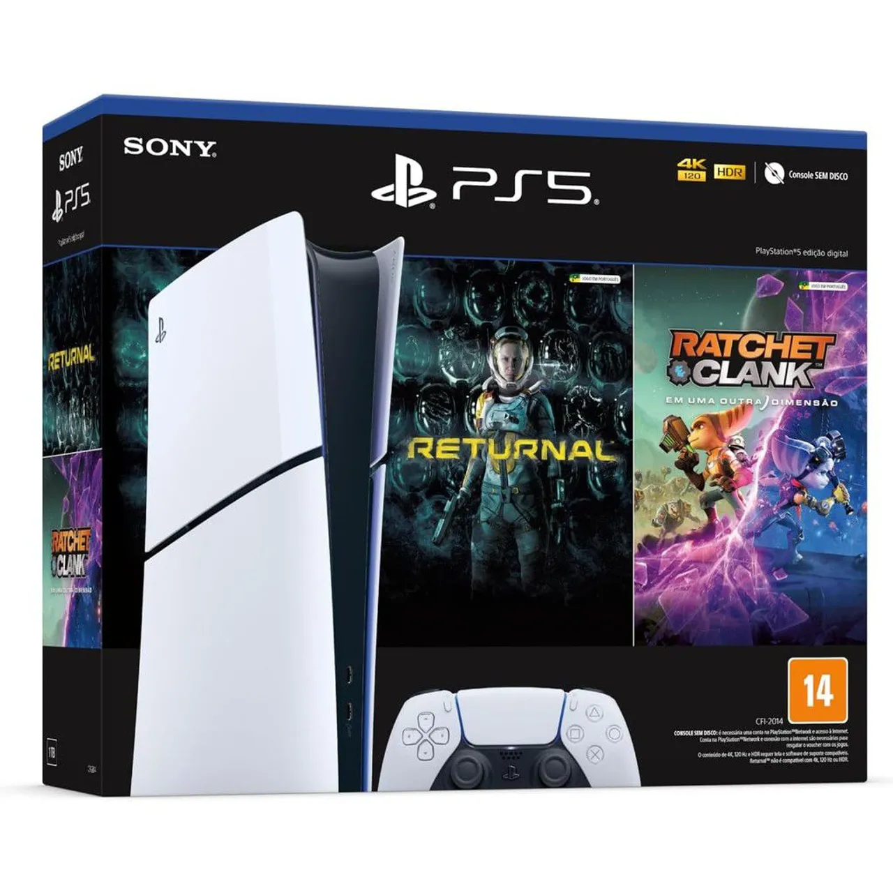 PlayStation 5 Digital Edition com Jogos Returnal e Ratchet & Clank