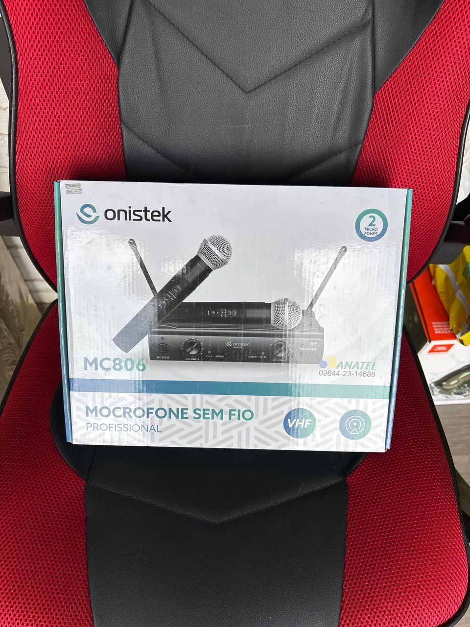 Microfone Duplo Sem Fio Onistek MC806