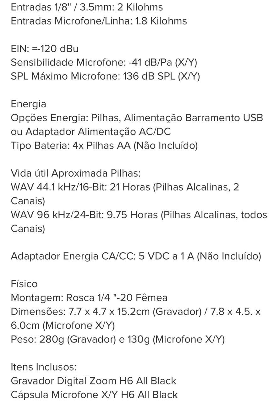 Gravador zoom H6 black Finish - Foto 5