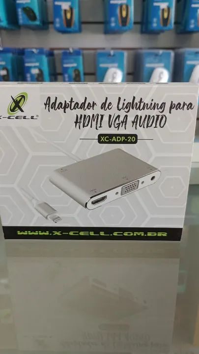 Adaptador Lightning para HDMI VGA Áudio - XC-ADP-20
