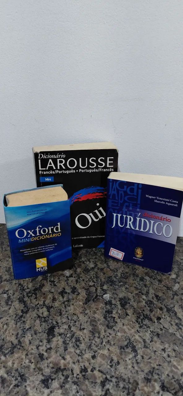 Kit de 3 dicionários( inglês português, francês português e jurídico