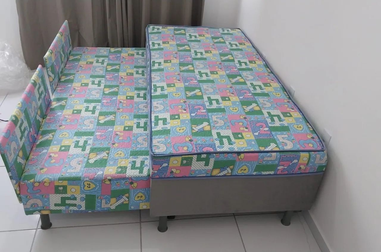 Cama Box Solteiro com Auxiliar e Proteção Infantil - Foto 2