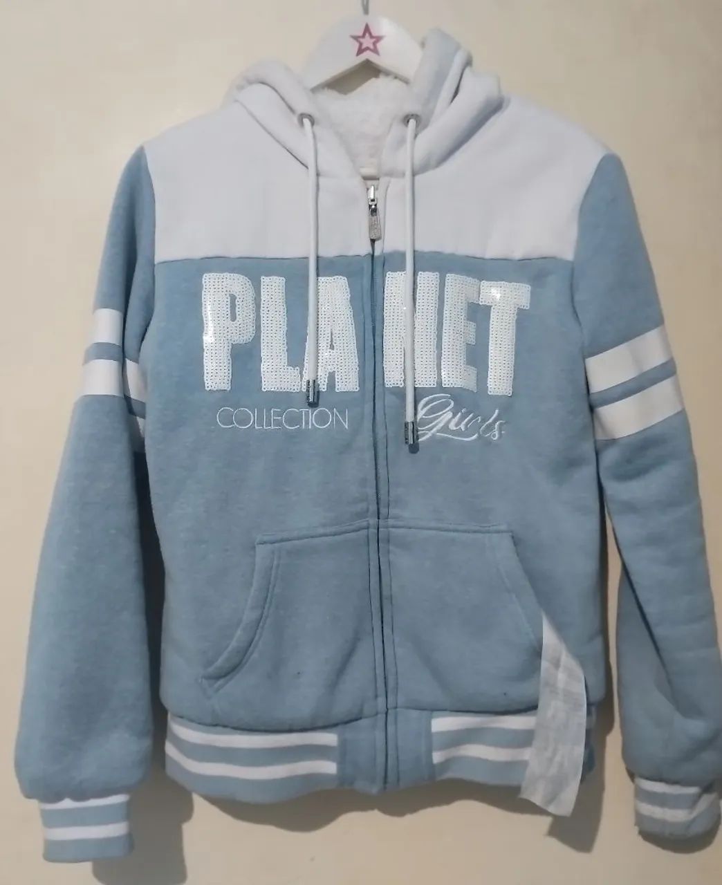 Casaco Planet Girls Azul com Capuz