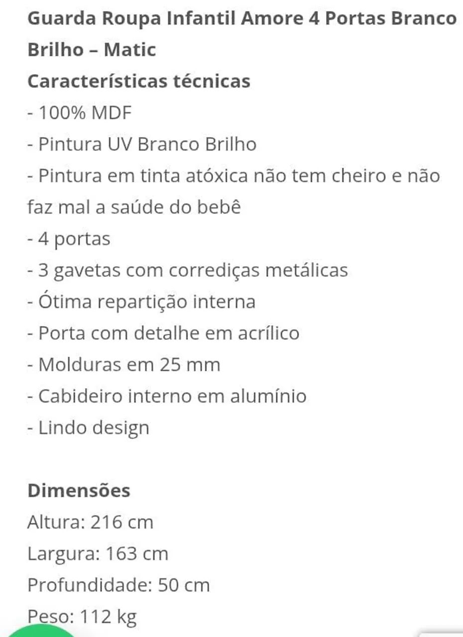 Guarda roupas e cômoda infantil Matic - Foto 6