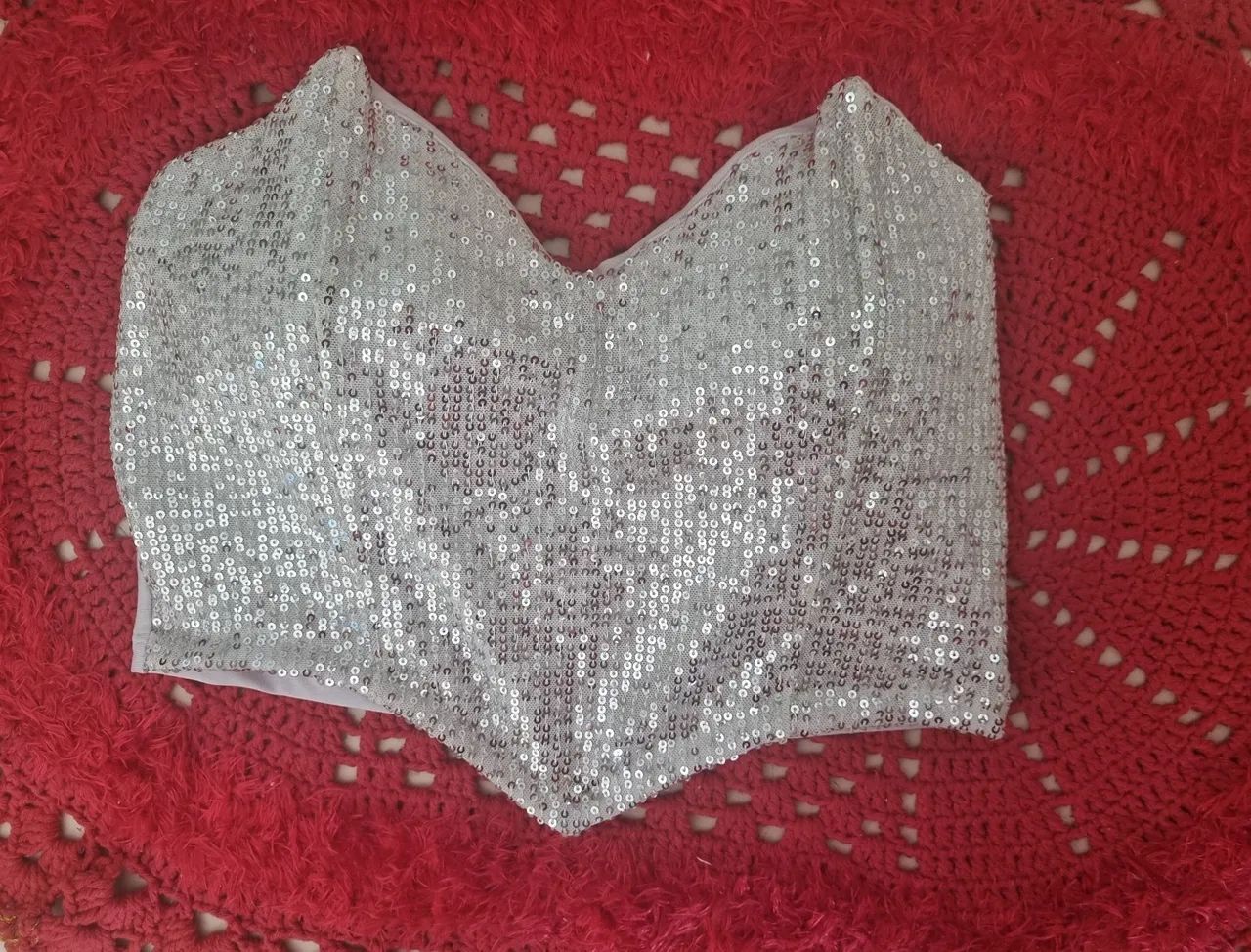 Cropped Paetê TAM Único (Veste M) - Foto 3