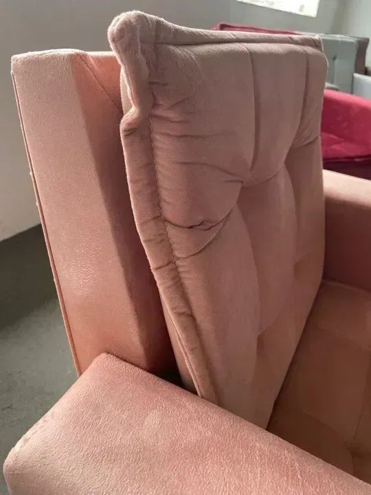 Poltrona decorativa rose veludo - Foto 2