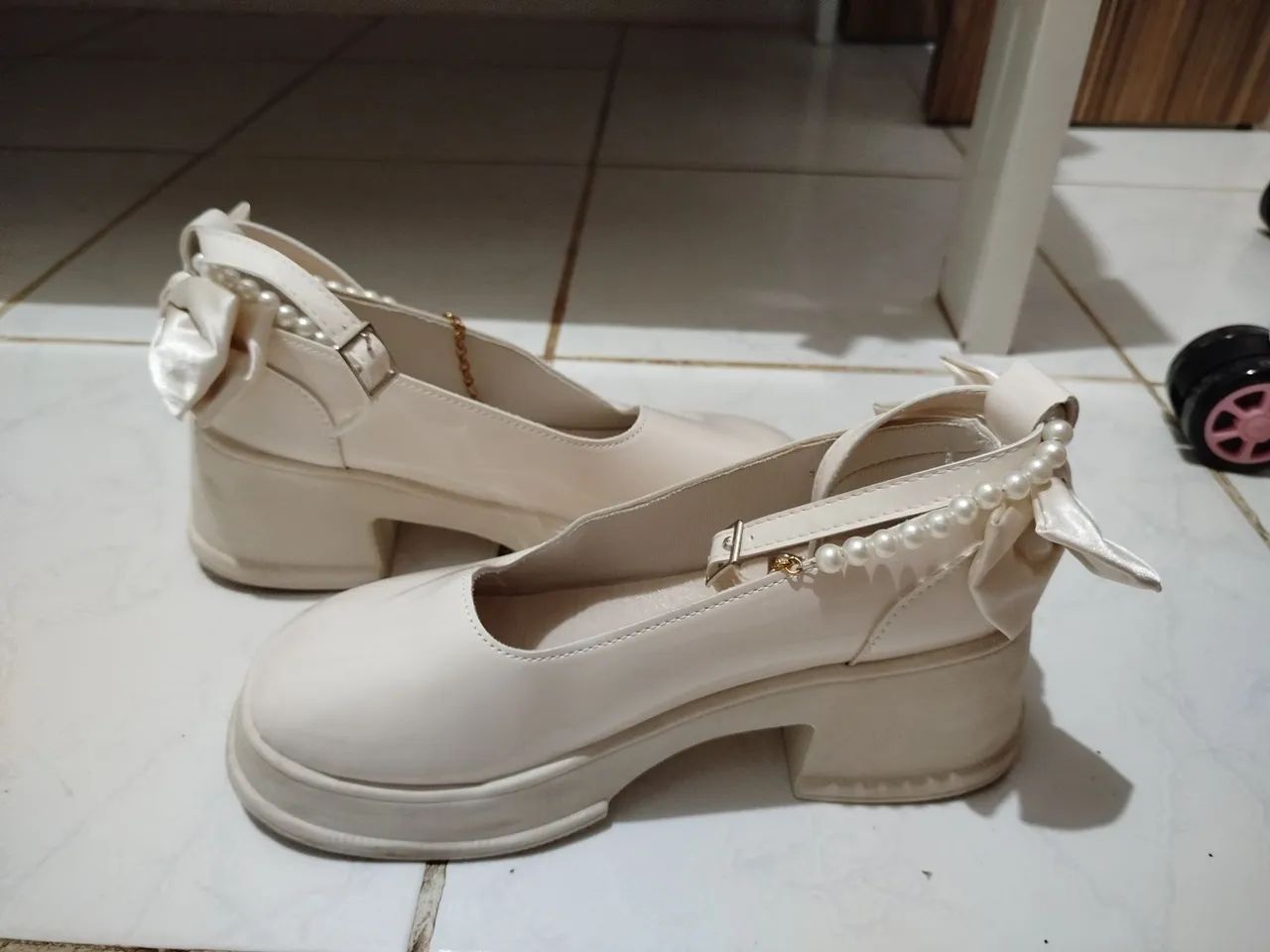 Sapato Mary Jane off-white, 36 - Foto 3