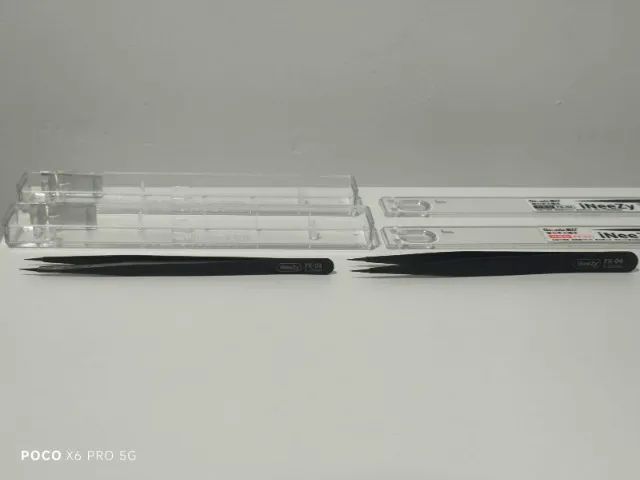 pinças de aço inoxidáveis ultra-finas Qianli ineezy FX-03 e FK-04  - Foto 3