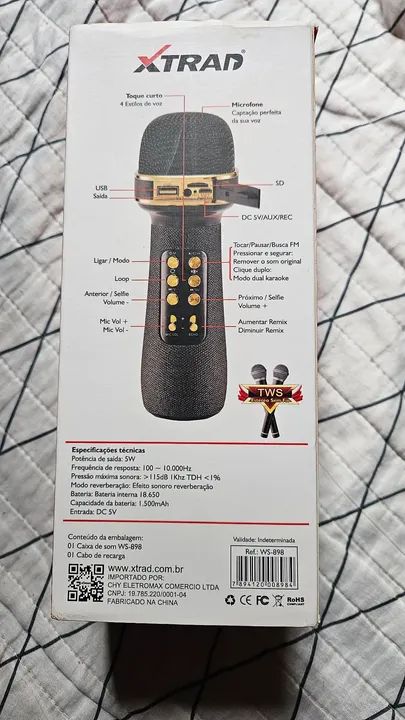 Microfone com Karaokê - Novo e com efeitos incríveis! - Foto 2