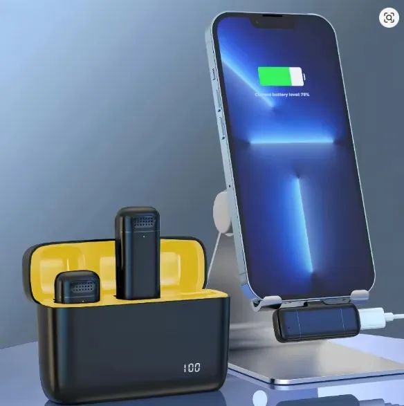 Microfone Lapela K6 - Sem Fio Duplo - Android Ou Iphone Ios Lightning - Foto 4