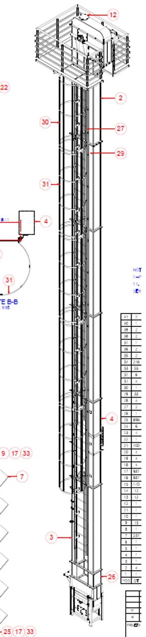 Projeto Para Fabricação-Elevador de Caneca 18,5m - 30Ton/h - Foto 2