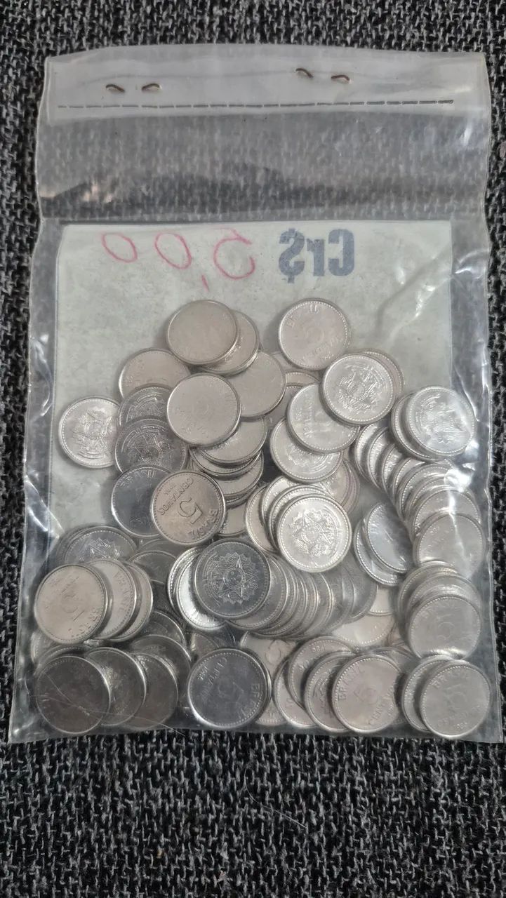 100 moedas - 5 centavos de Cruzados - 1986  - Foto 4