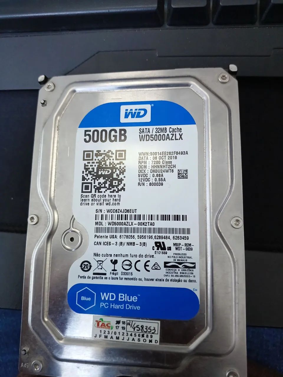 HD 500GB WD BLUE de desktop