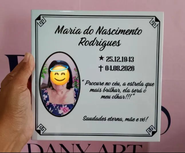Placa para Lápide - Azulejo - Foto 4