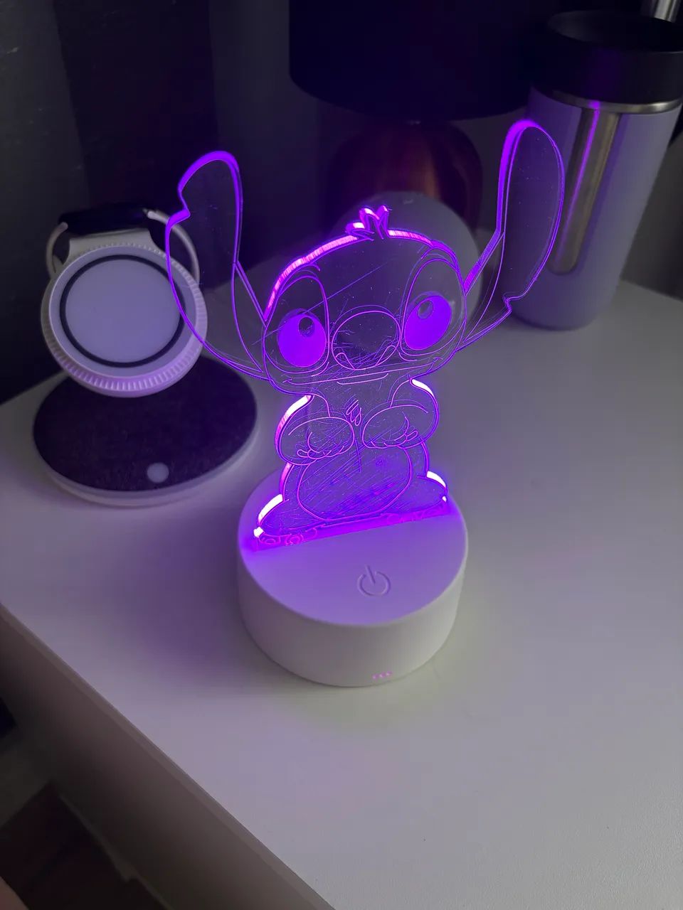 Abajur (luminária) led 3D Stitch com várias cores (segue brinde)! - Foto 5