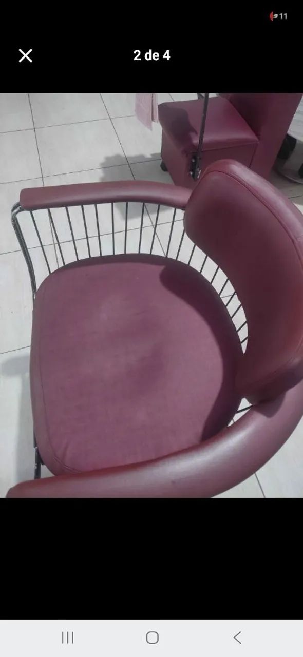 Cadeira hidráulica para cabeleireiro ou barbeiro  - Foto 4